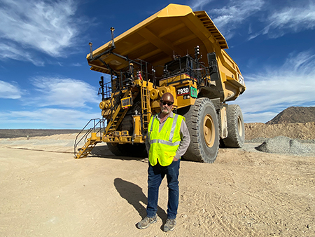 Barry Grove, the driver of Haul Truck 230, the first Bagdad truck with the equipment upgrade to run autonomously.